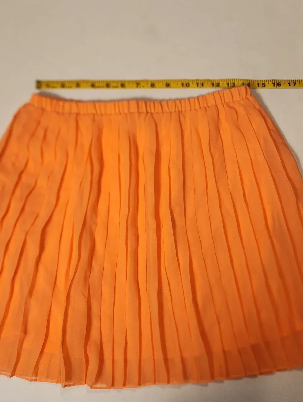 Urban Outfitters Sparkle & Fade Bright Neon Orange Mini Skirt Large L EUC